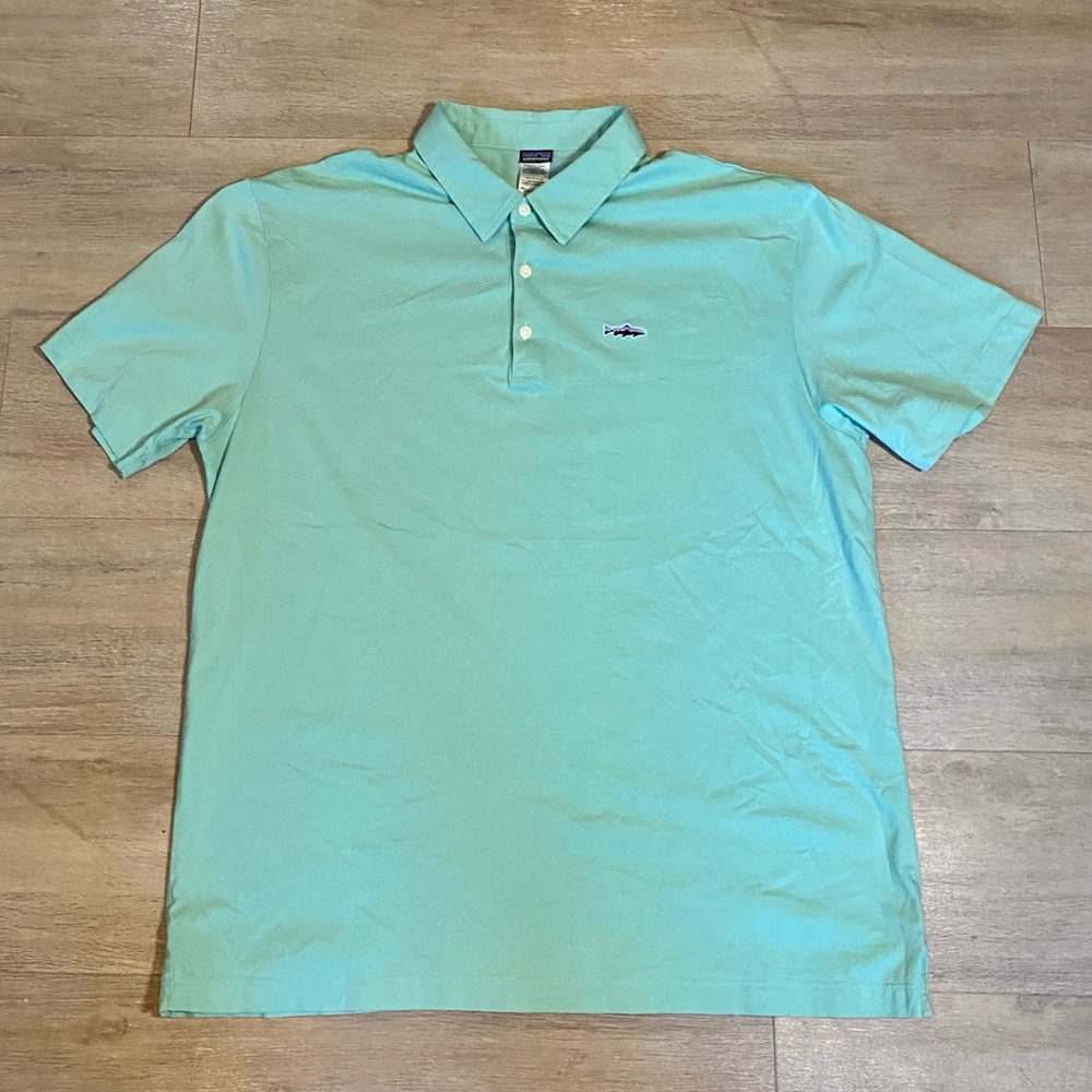 Patagonia Polo Mens Size L Short sleeve Organic Cotton
